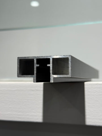 55×20 Flat-Top Aluminum Handrail Tube | JIMEI Glass Railing Profile
