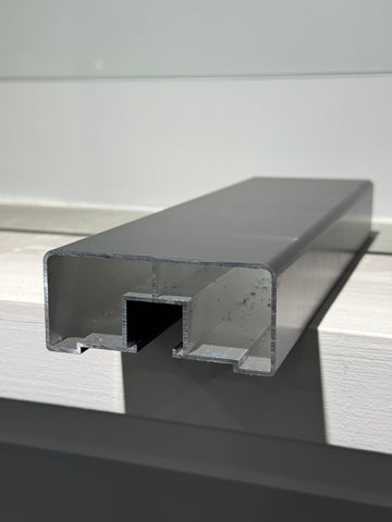 90×40 Flat-Top Aluminum Handrail Tube 2.0mm Wall | JIMEI Glass Railing Profile